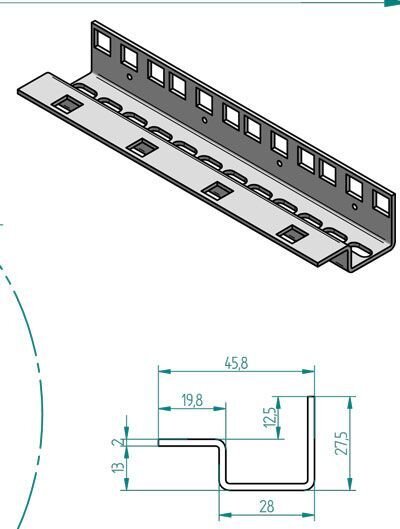 L-RAX-VL-X09-X1 | TRITON Vertical rail 9U - Grau - 9U | RAX-VL-X09-X1 | Büroartikel
