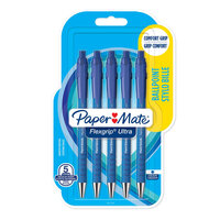 P-2027755 | Paper Mate FlexGrip Ultra - Clip - Clip-on retractable ballpoint pen - Nachfüllbar - Blau - 5 Stück(e) - Medium | 2027755 | Büroartikel