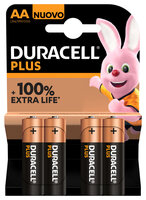 P-140851 | Duracell Plus 100 - Einwegbatterie - AA - Alkali - 1,5 V - 4 Stück(e) - Mehrfarbig | 140851 | Zubehör
