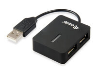 Equip USB-Hub USB 2.0 Reise-Hub 4 Port schwarz
