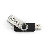 Y-MR932-2 | MEDIARANGE MR932-2 - 32 GB - USB Type-A / Micro-USB - 2.0 - 15 MB/s - Drehring - Schwarz - Silber | MR932-2 | Verbrauchsmaterial