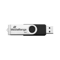 Y-MR931-2 | MEDIARANGE MR931-2 - 16 GB - USB Type-A / Micro-USB - 2.0 - 15 MB/s - Drehring - Silber - Schwarz | MR931-2 | Verbrauchsmaterial