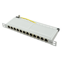 LogiLink NP0065 - 10 Gigabit Ethernet - RJ-45 - Cat6a - Grau - Metall - Rackeinbau