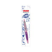 P-50028290 | Herlitz my.pen - Lila - Pink - Blau - Clip-on retractable ballpoint pen - Beidhändig - 1 Stück(e) - Sichtverpackung | 50028290 | Büroartikel