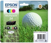A-C13T34664010 | Epson Golf ball Multipack 4-colours 34 DURABrite Ultra Ink - Standardertrag - Tinte auf Pigmentbasis - 6,1 ml - 4,2 ml - 1 Stück(e) - Multipack | C13T34664010 | Verbrauchsmaterial | GRATISVERSAND :-) Versandkostenfrei bestellen in Österre