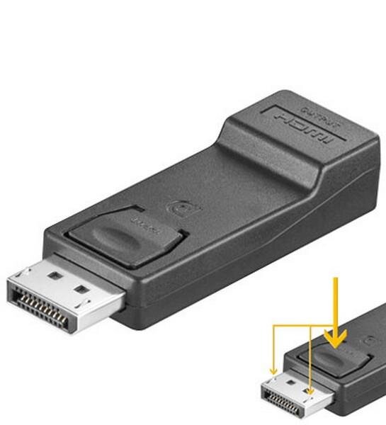 A-51719 | Wentronic HDMI DisplayPort Adapter - HDMI 19p F - DisplayPort 20p M - Schwarz | 51719 | Zubehör