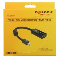 A-65099 | Delock Video- / Audio-Adapter - DisplayPort / HDMI - Mini-DisplayPort (M) - HDMI, 19-polig (W) - 18 cm - ( DisplayPort 1.1a / HDMI 1.3b ) | Herst. Nr. 65099 | Kabel / Adapter | EAN: 4043619650996 |Gratisversand | Versandkostenfrei in Österrreich