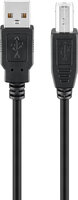 A-68902 | Wentronic 68902 - USB 2.0 Hi-Speed Kabel A-Stecker> B-Stecker 5.0 m schwarz - Kabel - Digital/Daten | 68902 | Zubehör