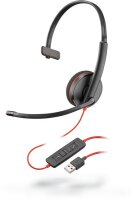 Poly Blackwire C3210 - Kopfhörer - Kopfband - Büro/Callcenter - Schwarz - Monophon - Lautstärke + - Lautsärke -
