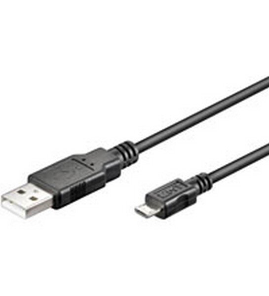 A-93918 | Wentronic USB micro-B 100 - 1m - 1 m - Micro-USB B - USB A - Männlich/Männlich - Schwarz | 93918 | Zubehör