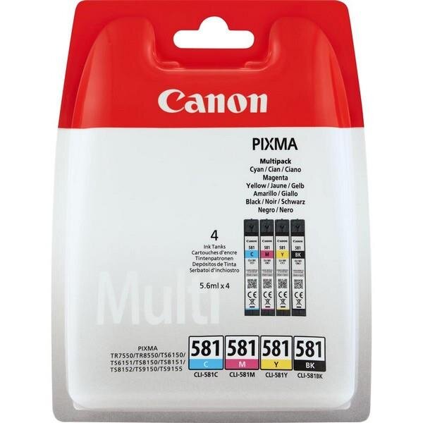 A-2103C004 | Canon CLI-581 Multipack - Tinte auf Pigmentbasis - 5,6 ml - 5,6 ml - Multipack | 2103C004 | Verbrauchsmaterial