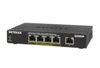 Y-GS305P-200PES | Netgear GS305Pv2 - Unmanaged - Gigabit Ethernet (10/100/1000) - Vollduplex - Power over Ethernet (PoE) - Wandmontage | GS305P-200PES | Netzwerktechnik