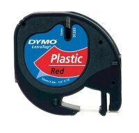 Y-S0721630 | Dymo LetraTAG - Kunststoff - schwarz auf rot | S0721630 | Verbrauchsmaterial