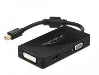 P-62073 | Delock 62073 - USB 2.0 Type-B - 3.5mm - DVI-I - HDMI - Mini DisplayPort - VGA - 3840 x 2160 Pixel - Schwarz - 1 Stück(e) | 62073 | Zubehör