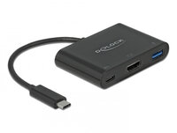 P-64091 | Delock 64091 - USB 3.2 Gen 1 (3.1 Gen 1) Type-C - HDMI - USB 3.2 Gen 1 (3.1 Gen 1) Type-A - USB 3.2 Gen 1 (3.1 Gen 1) Type-C - 3840 x 2160 Pixel - Schwarz - Kunststoff - 60 W | 64091 | Zubehör