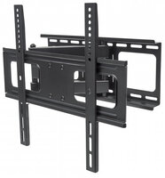 Manhattan Universal TV-Wandhalterung - neig- und schwenkbar - Ein Arm - geeignet für Flachbildschirme und Curved Displays von 32 bis 55* und bis zu 50 kg - 50 kg - 81,3 cm (32 Zoll) - 139,7 cm (55 Zoll) - 200 x 200 mm - 400 x 400 mm - Schwarz