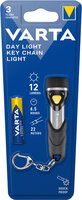 Varta Day Light Key Chain Light - Schlüsselanhänger-Blinklicht - Aluminium - Schwarz - ABS Synthetik - Aluminium - Gummi - LED - 1 Lampen - 12 lm