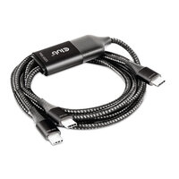Club 3D USB type C Y cable Charging to 2XUSB type max 100 Watt 1.83m/6Feet - Kabel - Digital/Daten