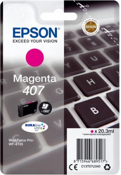 Y-C13T07U340 | Epson WF-4745 - Hohe (XL-) Ausbeute - 38,1 ml - 1900 Seiten - 1 Stück(e) - Einzelpackung | C13T07U340 | Verbrauchsmaterial