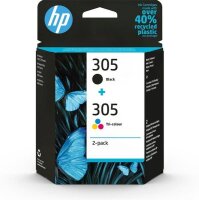 HP 305 2-Pack Tri-color/Black Original Ink Cartridge -...