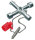 I-00 11 03 | KNIPEX 00 11 03 - Metallisch - Rot - Druckgusszink - 4 Bein(e) - 4 Kopf/Köpfe - Kreis - Quadratisch - Dreieck - 5,6,8 mm | 00 11 03 | Werkzeug