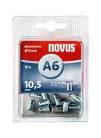 I-045-0041 | Novus Dahle 045-0041 Blindnietmutter O x L 6 mm 6 M4 Aluminium 10 | 045-0041 | Werkzeug