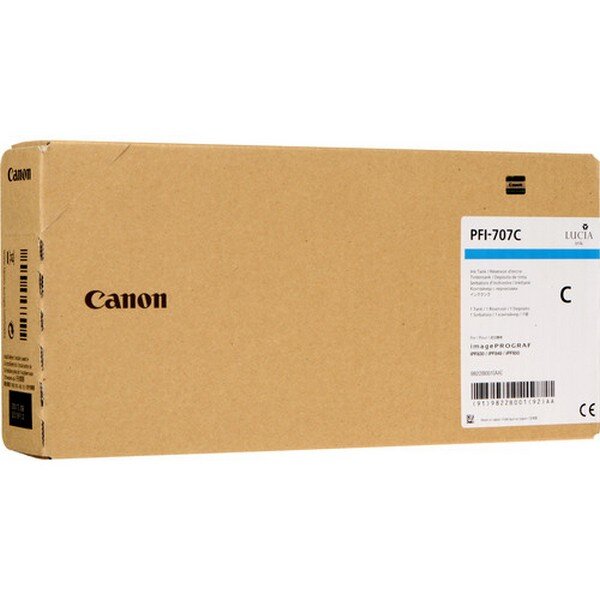Y-9822B001 | Canon PFI-707 C Tinte Cyan 700ml - Original - Tintenpatrone | 9822B001 | Verbrauchsmaterial