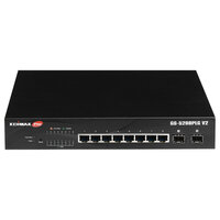 Edimax GS-5208PLG network switch Gigabit Ethernet 10/100/1000 Power over PoE - Switch - 1 Gbps