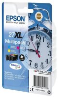 Y-C13T27154012 | Epson Alarm clock Multipack 3-colour 27XL DURABrite Ultra Ink - Hohe (XL-) Ausbeute - Tinte auf Pigmentbasis - 10,4 ml - 1100 Seiten - 1 Stück(e) - Multipack | C13T27154012 | Tintenpatronen |