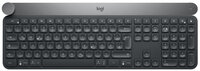 Logitech Craft Advanced keyboard with creative input dial - Volle Größe (100%) - Kabellos - RF Wireless + Bluetooth - QWERTZ - Schwarz - Grau