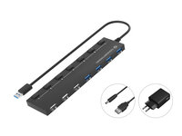 Conceptronic USB-Hub 7Port USB3.0/2.0+ Power Adapter -...