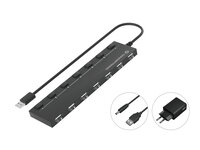 Conceptronic USB-Hub 7Port USB2.0+ Power Adapter - Hub -...