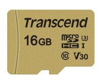 Transcend microSDHC 500S    16GB Class 10 UHS-I U3 V30 +...