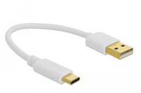 Delock 85355 - 0,15 m - USB A - USB C - Weiß