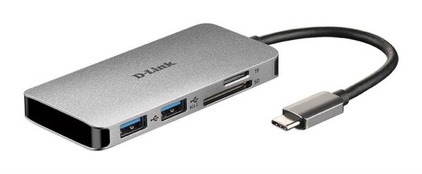 P-DUB-M610 | D-Link DUB-M610 - Kabelgebunden - USB 3.2 Gen 1 (3.1 Gen 1) Type-C - 100 W - Aluminium - Schwarz - MicroSD (TransFlash) - SD - SDHC - SDXC - 4K Ultra HD | DUB-M610 | Zubehör