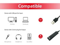 P-245321 | Equip USB Audio-Kabel Adapter - Steueradapter - 17 g - Schwarz | Herst. Nr. 245321 | Kabel / Adapter | EAN: 4015867226636 |Gratisversand | Versandkostenfrei in Österrreich