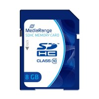 P-MR962 | MEDIARANGE MR962 - 8 GB - SDHC - Klasse 10 - 15 MB/s - 10 MB/s - Blau | Herst. Nr. MR962 | Flash-Speicher | EAN: 4260283116812 |Gratisversand | Versandkostenfrei in Österrreich