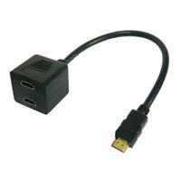 Techly Videokabel Splitter HDMI Stecker auf 2x HDMI Buchse