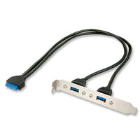 P-33096 | Lindy 2 Port USB 3.0 PC Back Plate - USB-Konsole - USB Typ A, 4-polig (W) | 33096 | Zubehör
