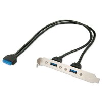 P-33096 | Lindy 2 Port USB 3.0 PC Back Plate -...