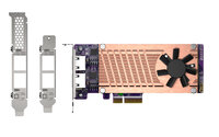 QNAP QM2-2P2G2T - Eingebaut - Verkabelt - PCI Express - Ethernet - 2500 Mbit/s