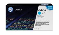 HP 646A Cyan Original LaserJet Tonerkartusche. Farbtoner-Seitenleistung: 12500 Seiten, Druckfarben: Cyan, Menge pro Packung: 1 Stück(e)