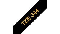 Y-TZE344 | Brother Schriftband 18mm - Gold auf Schwarz - TZe - Wärmeübertragung - Brother - PT-2430PC - PT-2700 - PT-2730 - PT-9600 - PT-9700PC - PT-9800PCN - 1,8 cm | TZE344 | Papier, Folien, Etiketten |