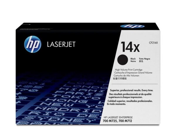 Y-CF214X | HP 14X Schwarz Original LaserJet Tonerkartusche mit hoher Reichweite - 17500 Seiten - Schwarz - 1 Stück(e) | CF214X | Verbrauchsmaterial