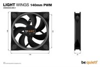P-BL078 | Be Quiet! Light Wings | 140mm PWM Triple Pack -...