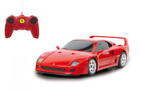 Jamara Ferrari F40. Produkttyp: Auto, Maßstab: 1:24, Motortyp: Elektromotor, Empfohlenes Alter in Jahren (mind.): 6 Jahr(e). Anzahl unterstützter Akkus/Batterien: 5. Gewicht: 185,4 g