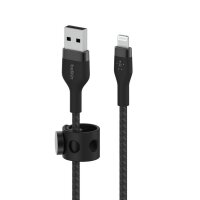 Belkin Flex Lightning/USB-A 3m mfi zert., schwarz  CAA010bt3MBK