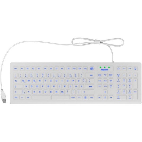 KeySonic Tas KSK-8031INEL-wh DE Industrietastatur weiß - Tastatur - QWERTZ