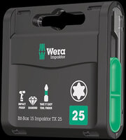 I-05057776001 | Wera 15 Impaktor TX - 15 Stück(e) - Torx - 25,4 / 4 mm (1 / 4 Zoll) - Hexagonal - Kunststoff - Box | 05057776001 | Werkzeug