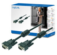 LogiLink CV0017 - 15 m - VGA (D-Sub) - VGA (D-Sub) - Schwarz - Männlich/Männlich - RoHS